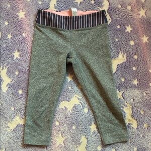 Ivivva (Lululemon kids) Gray Kids Leggings with Pink Waistband